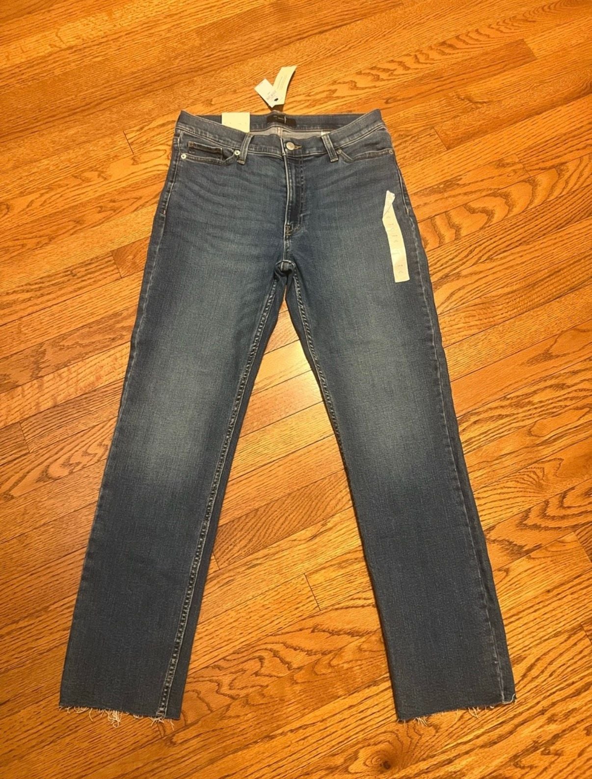 Banana Republic Slim Mid-Rise Size 29/8 Jeans Raw Hem Blue 3