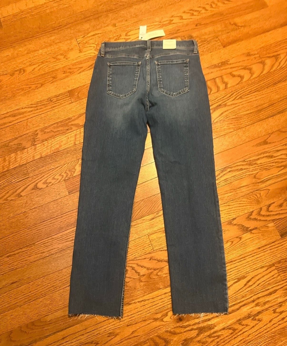 Banana Republic Slim Mid-Rise Size 29/8 Jeans Raw Hem Blue 4