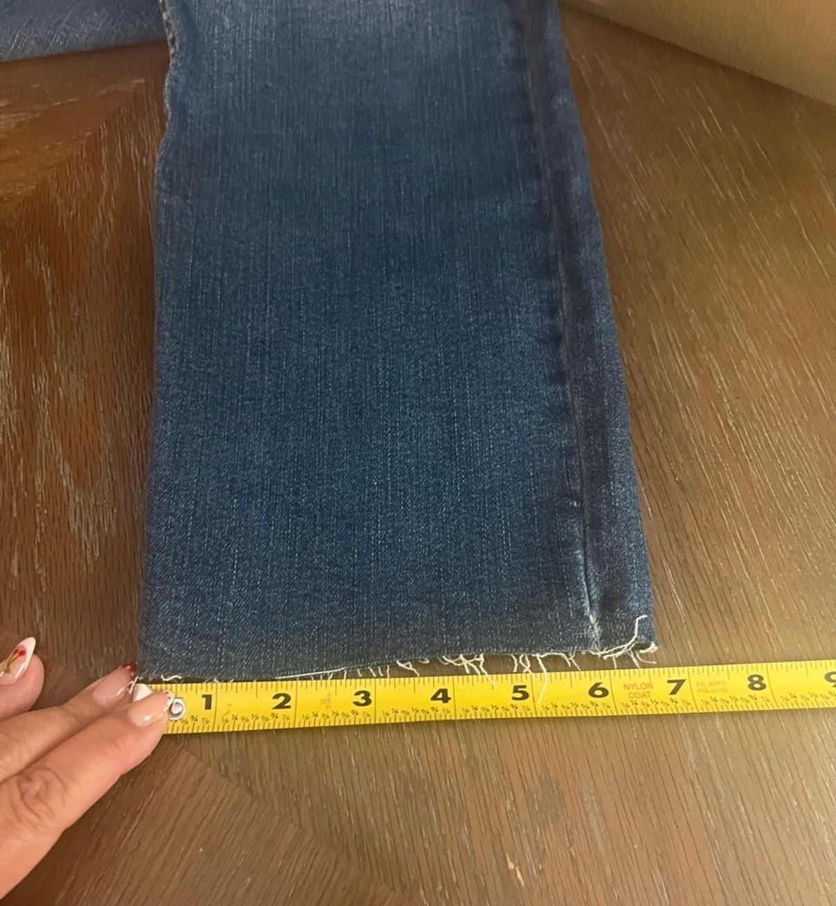 Banana Republic Slim Mid-Rise Size 29/8 Jeans Raw Hem Blue 9
