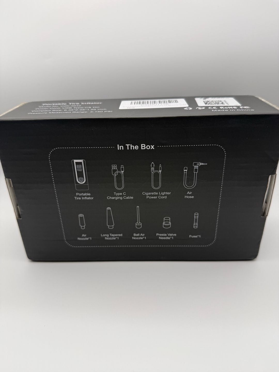 Jusuox Portable Tire Inflator CZK-8842 Black Digital Display 2
