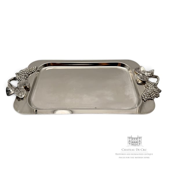 Godinger Silver Serving Tray Grape Leaf Pattern