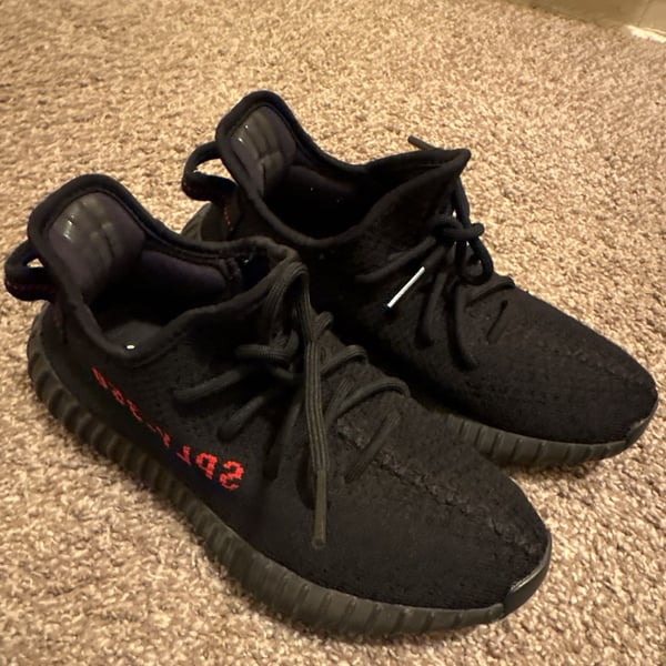 Adidas Yeezy Boost 350 V2 Size 6 Core Black Red