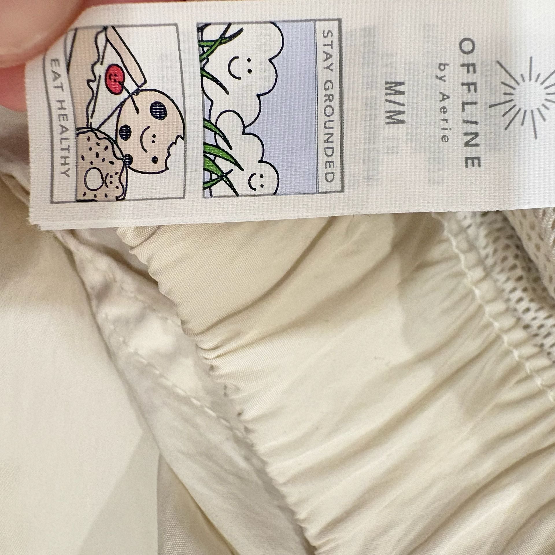 OFFLINE by Aerie Burst A Move Adjustable Cargo Jogger Pants Med Cream Gorpcore 12