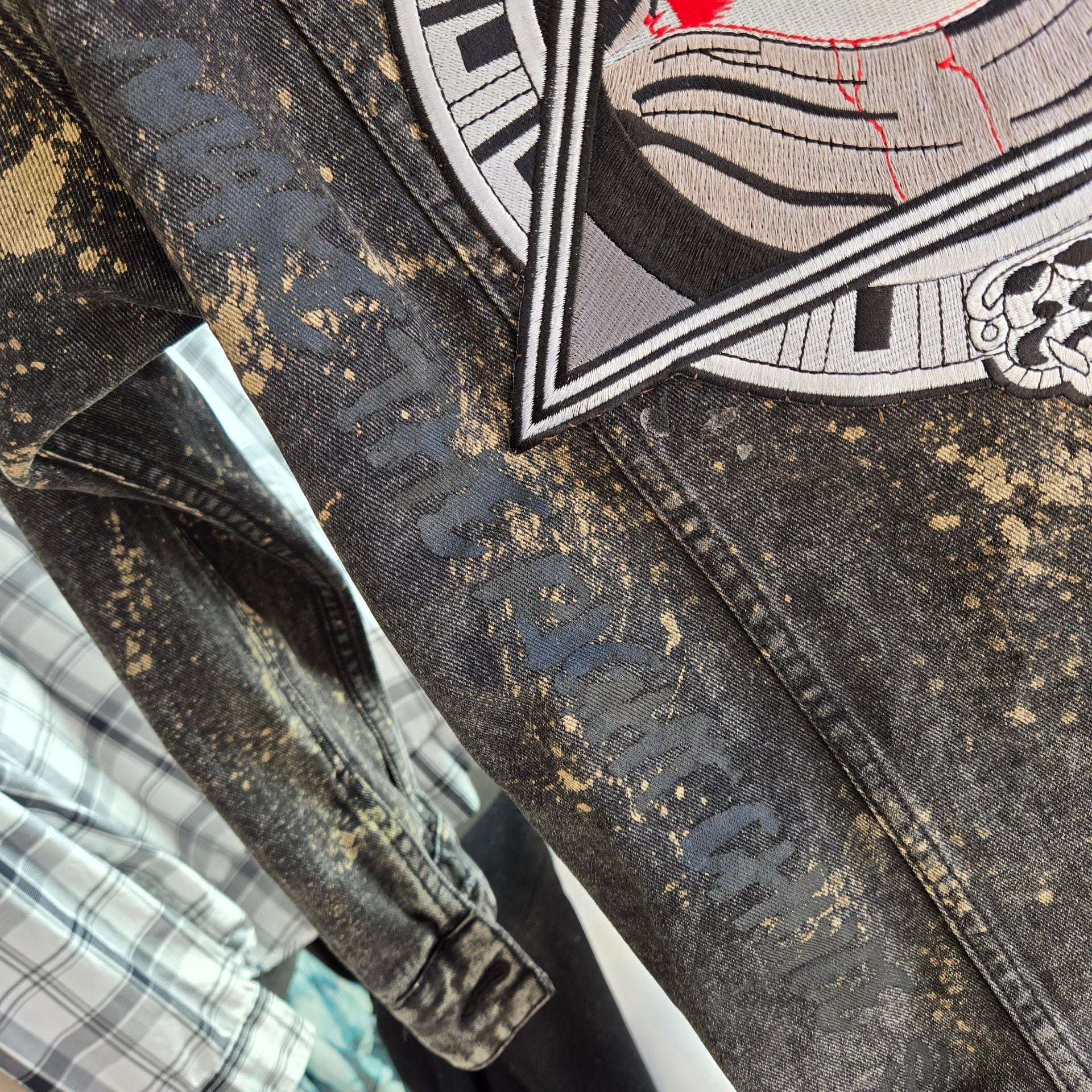 Jordan Craig Ambition Denim Trucker Jacket Industrial Black Size XL 8