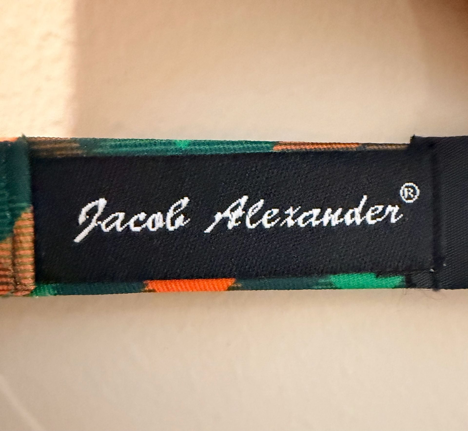 Jacob Alexander Self-Tie Bow Tie Green Orange Plaid Checkered 3