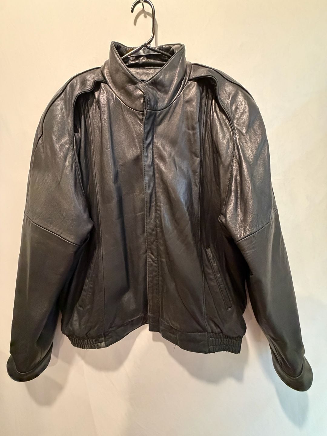 Vintage Tannery West Leather Jacket Size XL Black Bomber 2