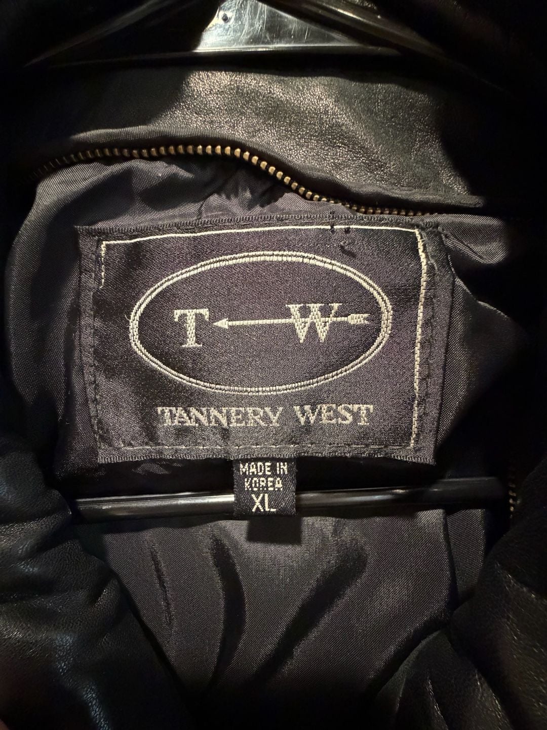 Vintage Tannery West Leather Jacket Size XL Black Bomber 3