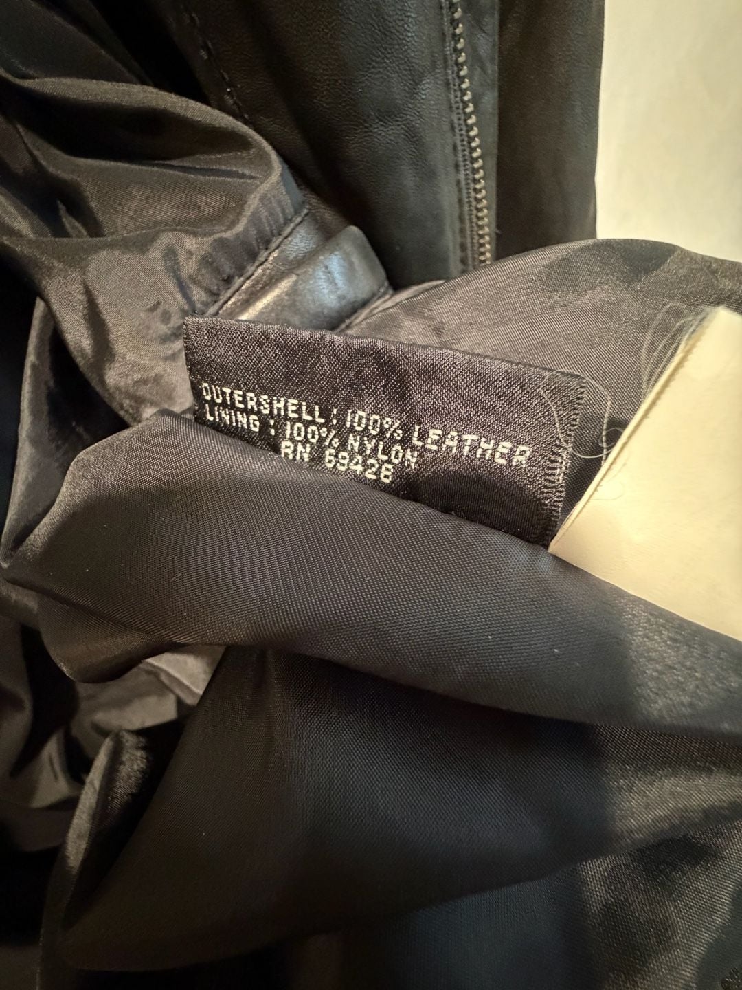 Vintage Tannery West Leather Jacket Size XL Black Bomber 6