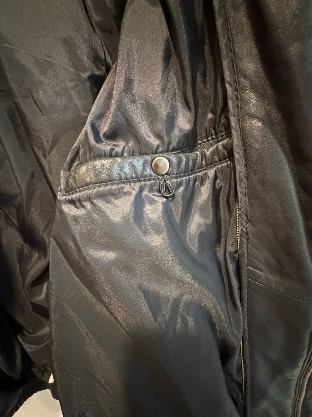 Vintage Tannery West Leather Jacket Size XL Black Bomber 9