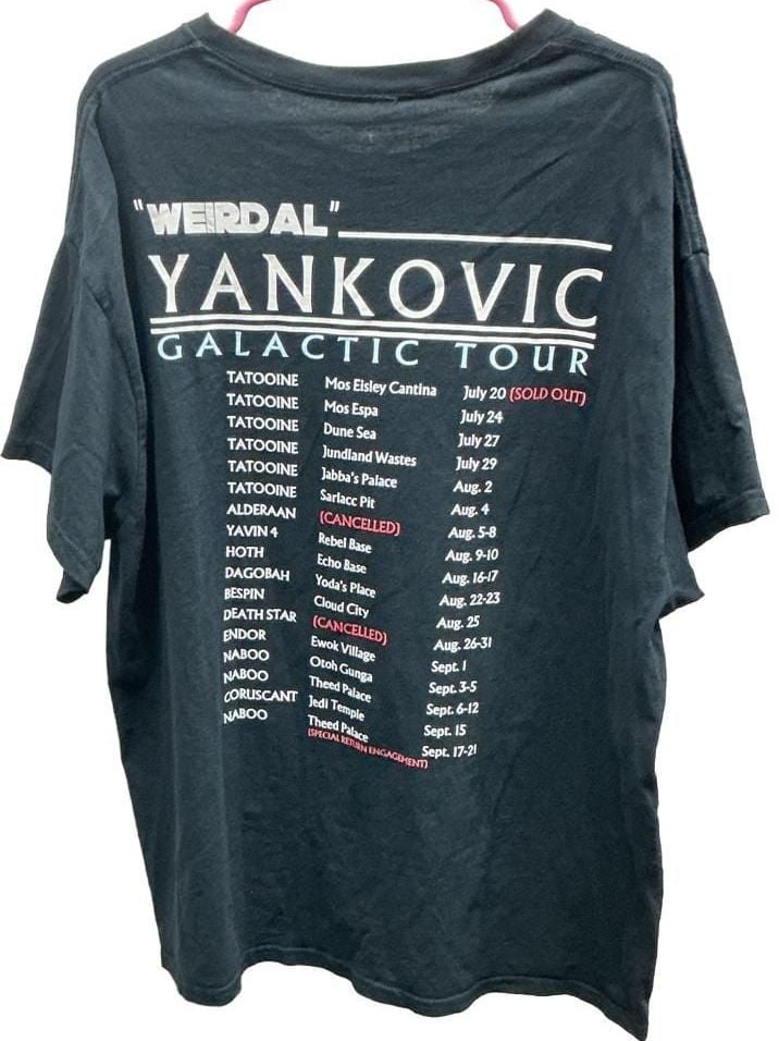 Weird Al Yankovic The Saga Begins Galactic Tour 1999 T-Shirt Black 3
