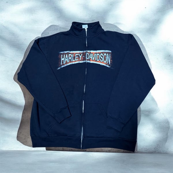 Harley Davidson St. Paul MN Full Zip Sweatshirt Jacket Black