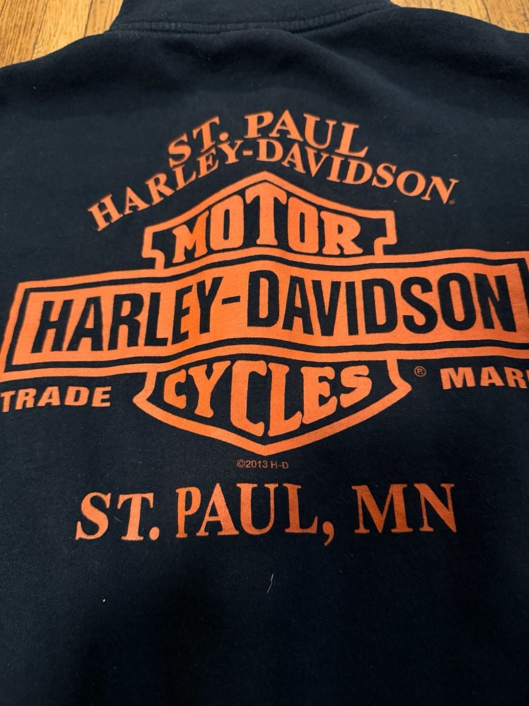 Harley Davidson St. Paul MN Full Zip Sweatshirt Jacket Black 5