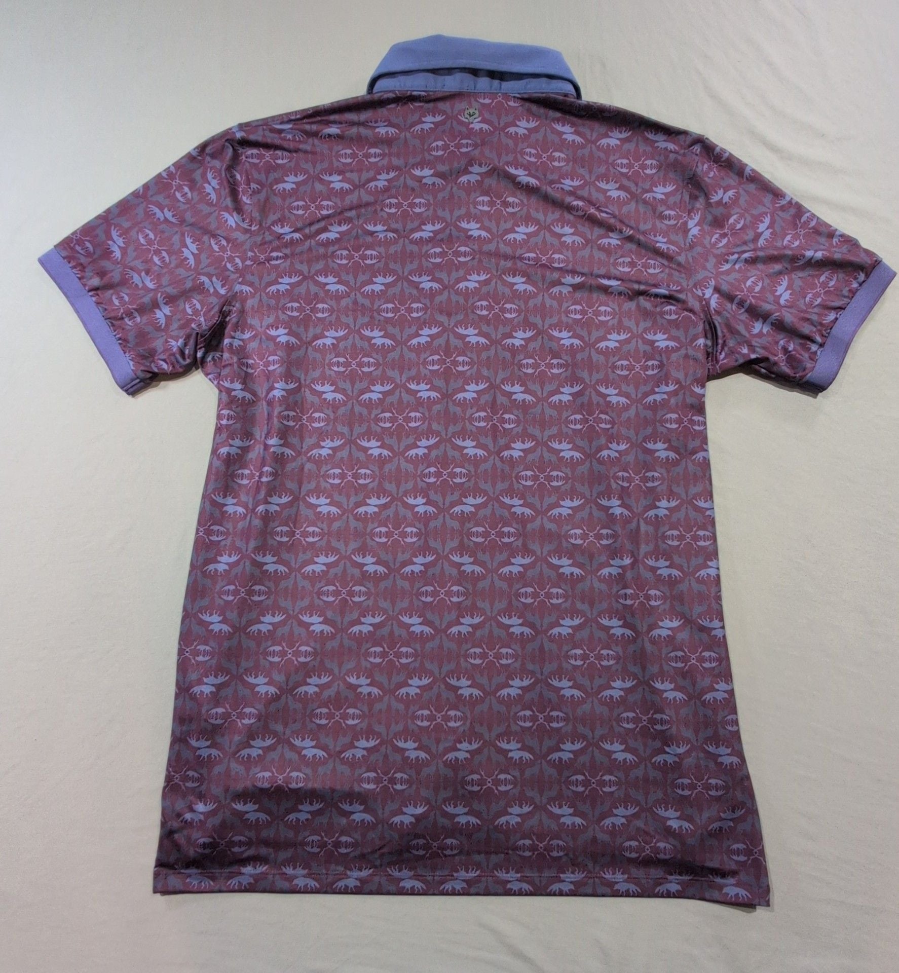 Greyson Wolf Labyrinth Polo Size L Purple Golf Shirt #Golf  7