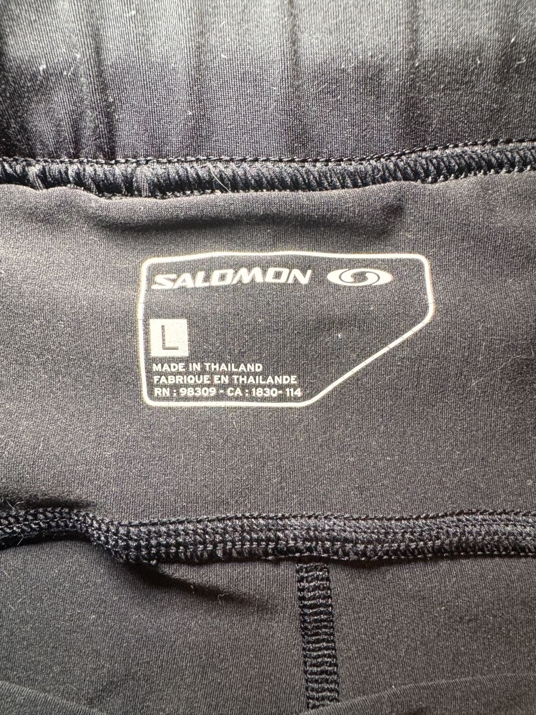 Salomon ActiLite Women’s L Black Running Leggings Reflective Zip Ankle 4