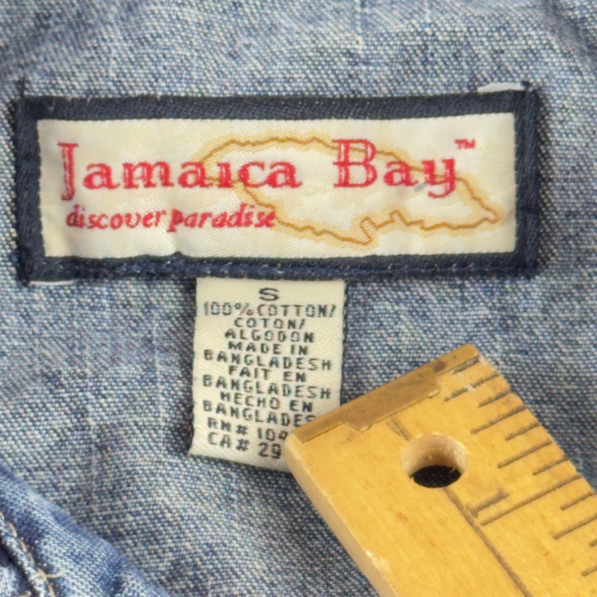 Jamaica Bay Denim Jacket Size S Blue Cotton Long Sleeve Peplum 3