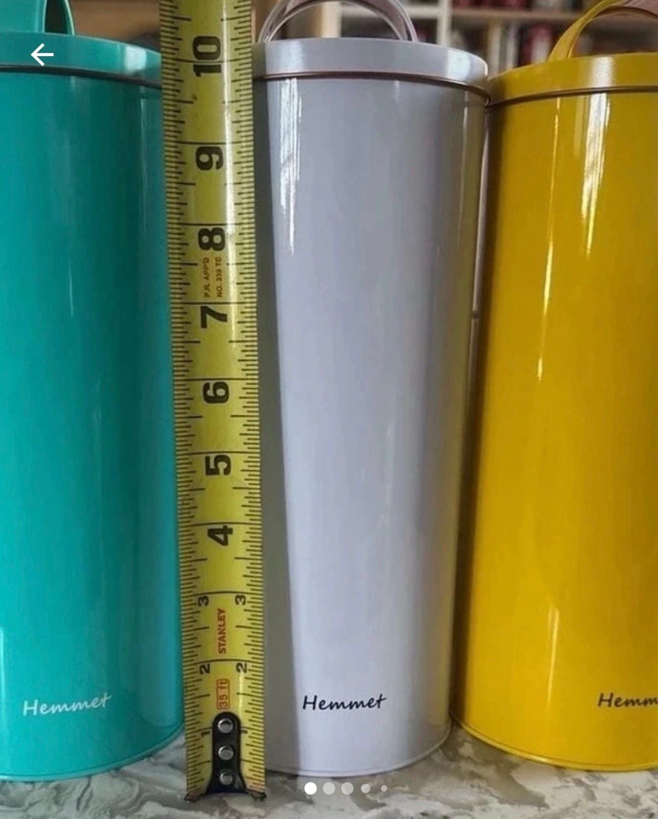 Hemmet Skinny Metal Canisters with Lids—3 different colors. New. Each box contains 25 canisters in the same color. Please send me a message with your desired color. 1