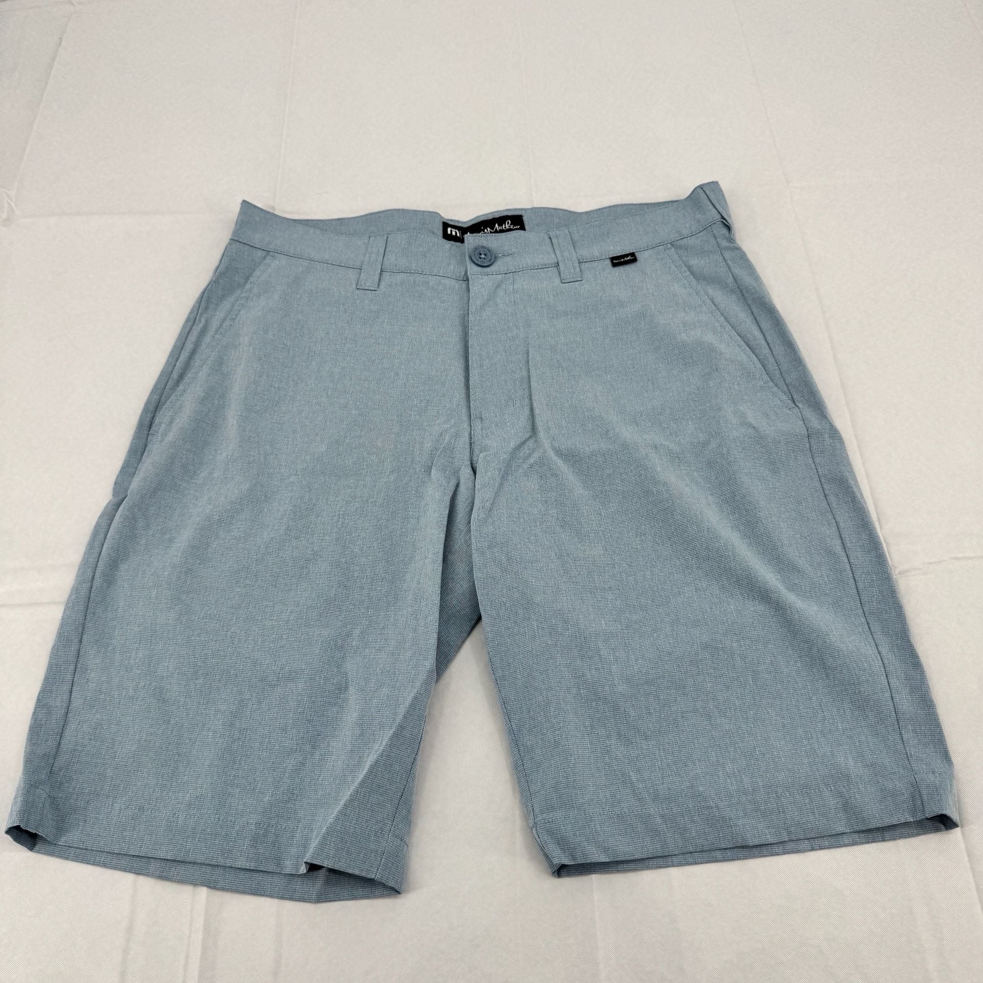 TravisMathew Performance Golf Shorts Blue Stretch 2