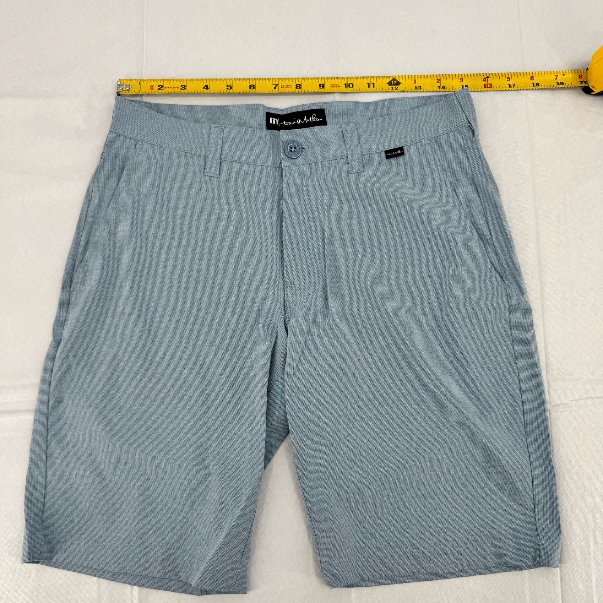 TravisMathew Performance Golf Shorts Blue Stretch 4