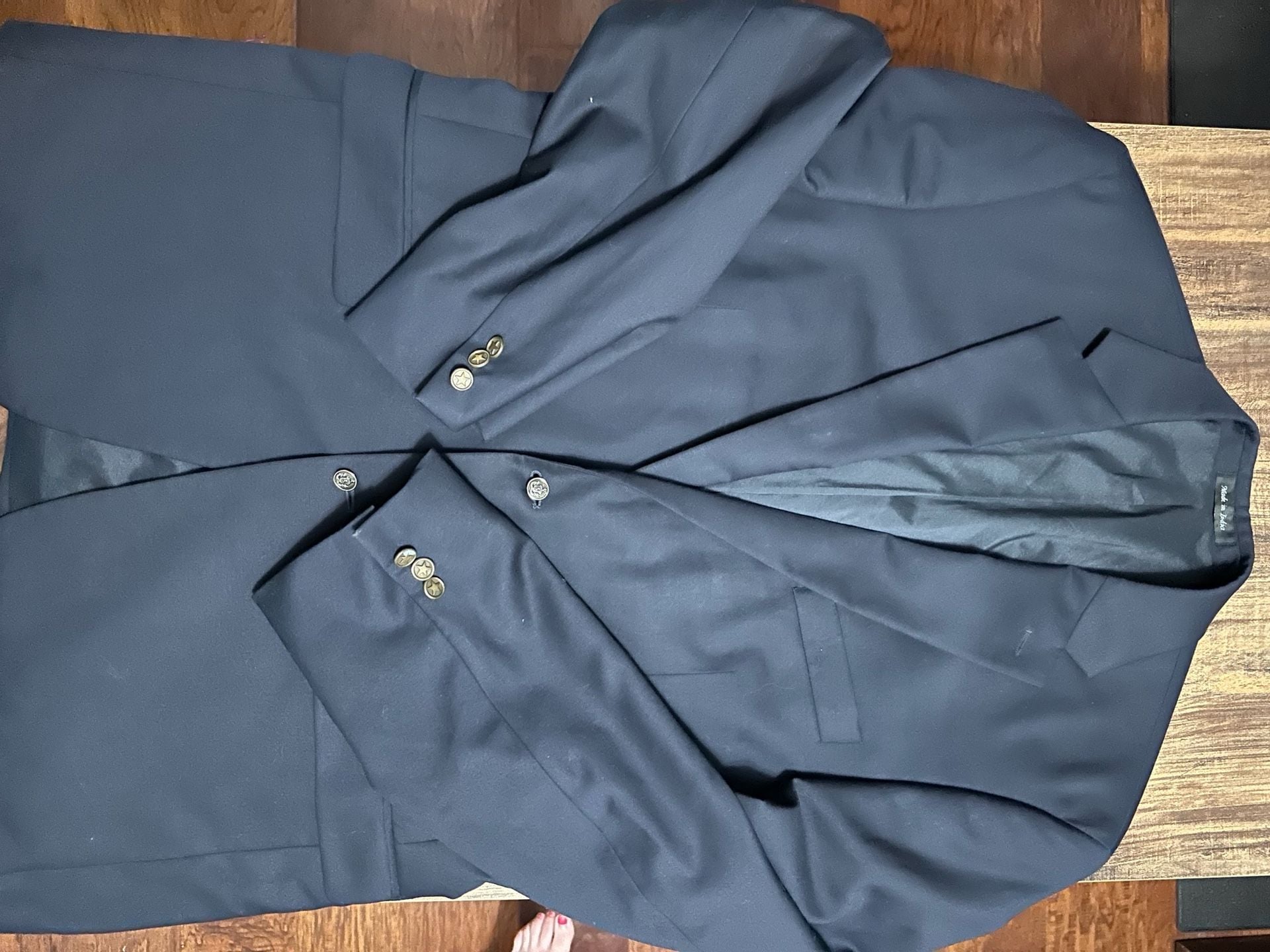 Lauren Ralph Lauren Wool Suit Jacket Size 42L Navy Blue Blazer 1