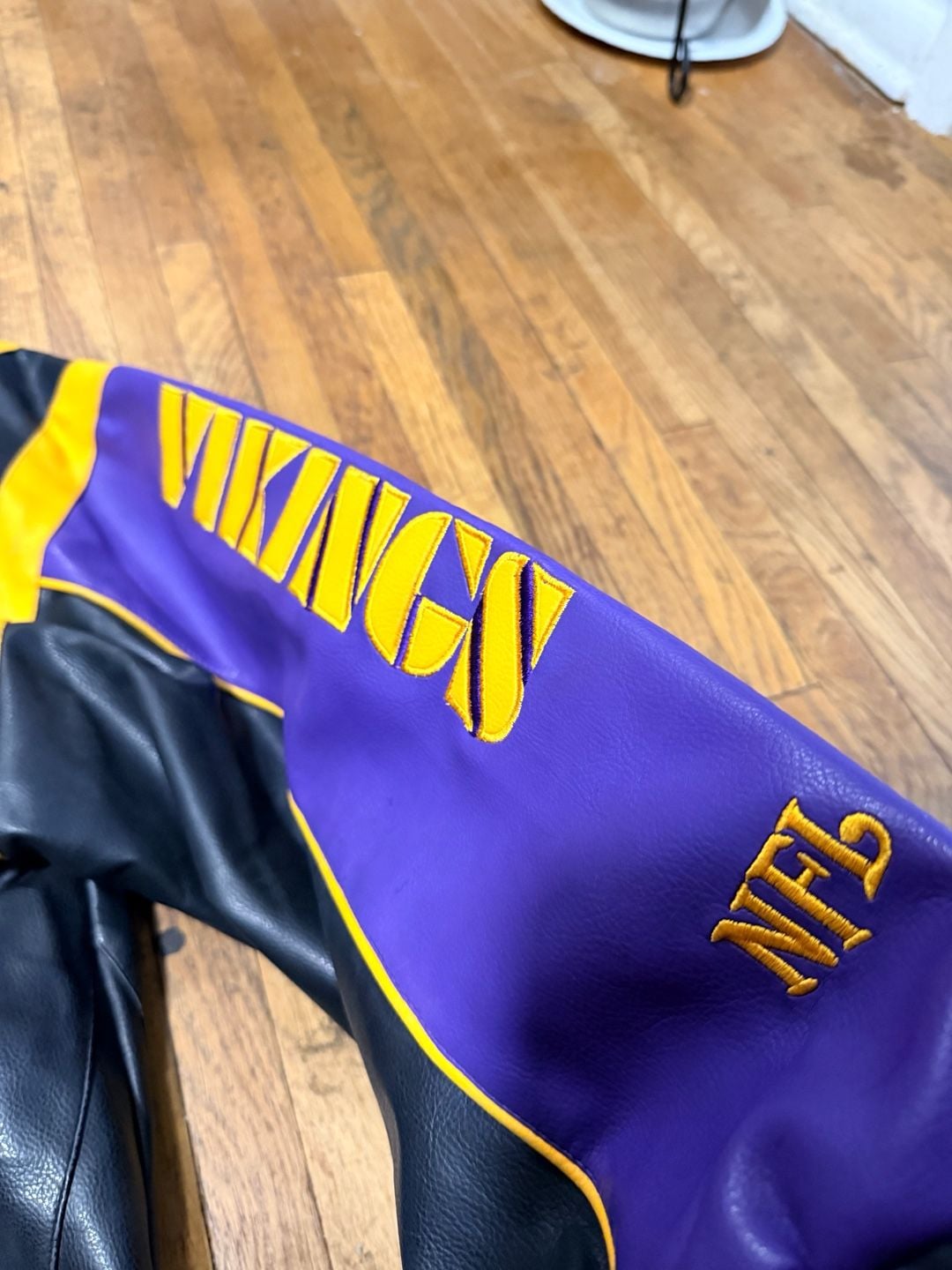 G-III Minnesota Vikings NFL Faux Leather Jacket Size 2XL 3