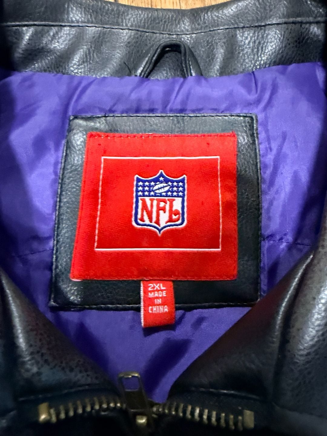 G-III Minnesota Vikings NFL Faux Leather Jacket Size 2XL 5