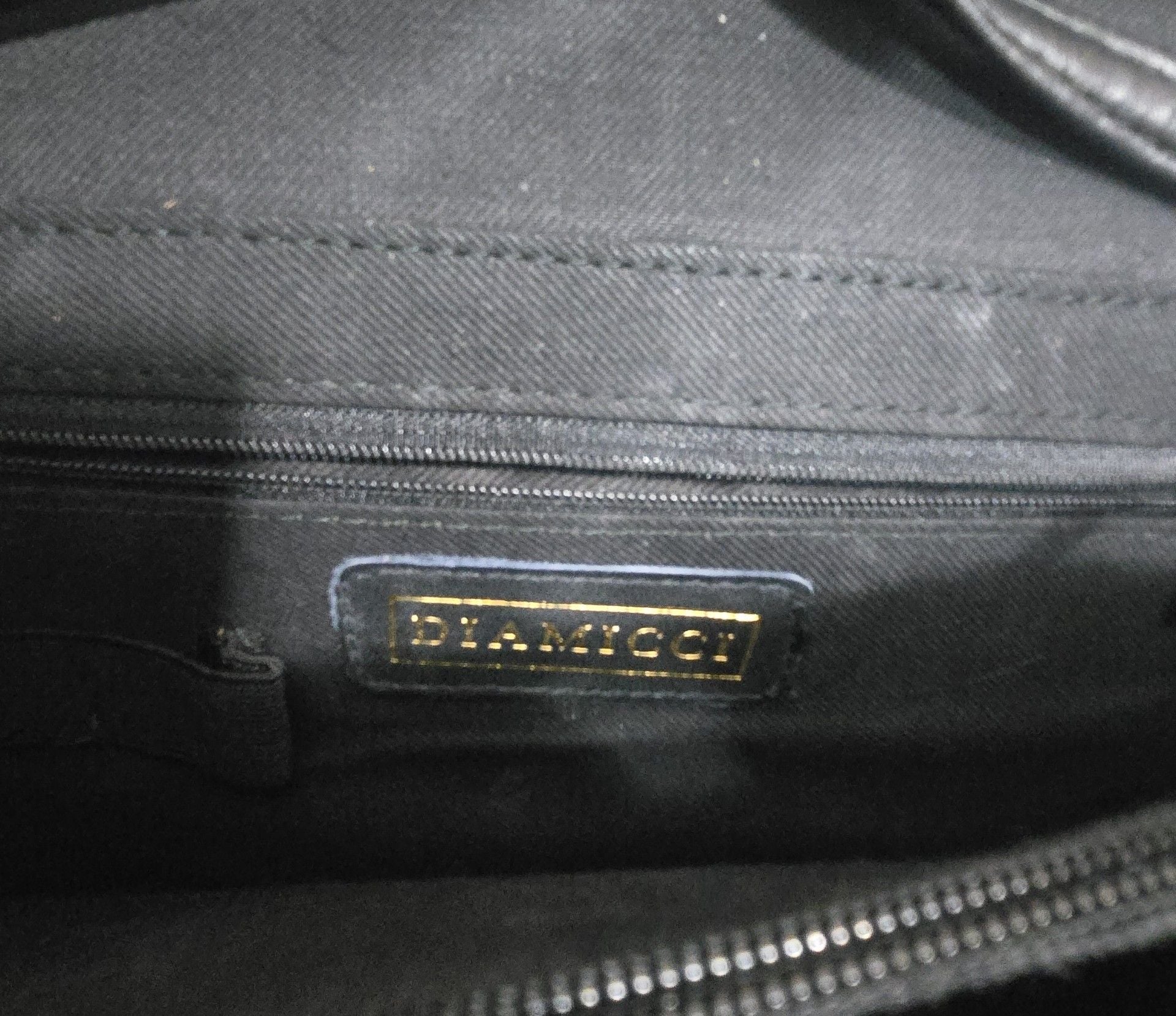 Diamicci Black Leather Crossbody Bag Gold Hardware 7