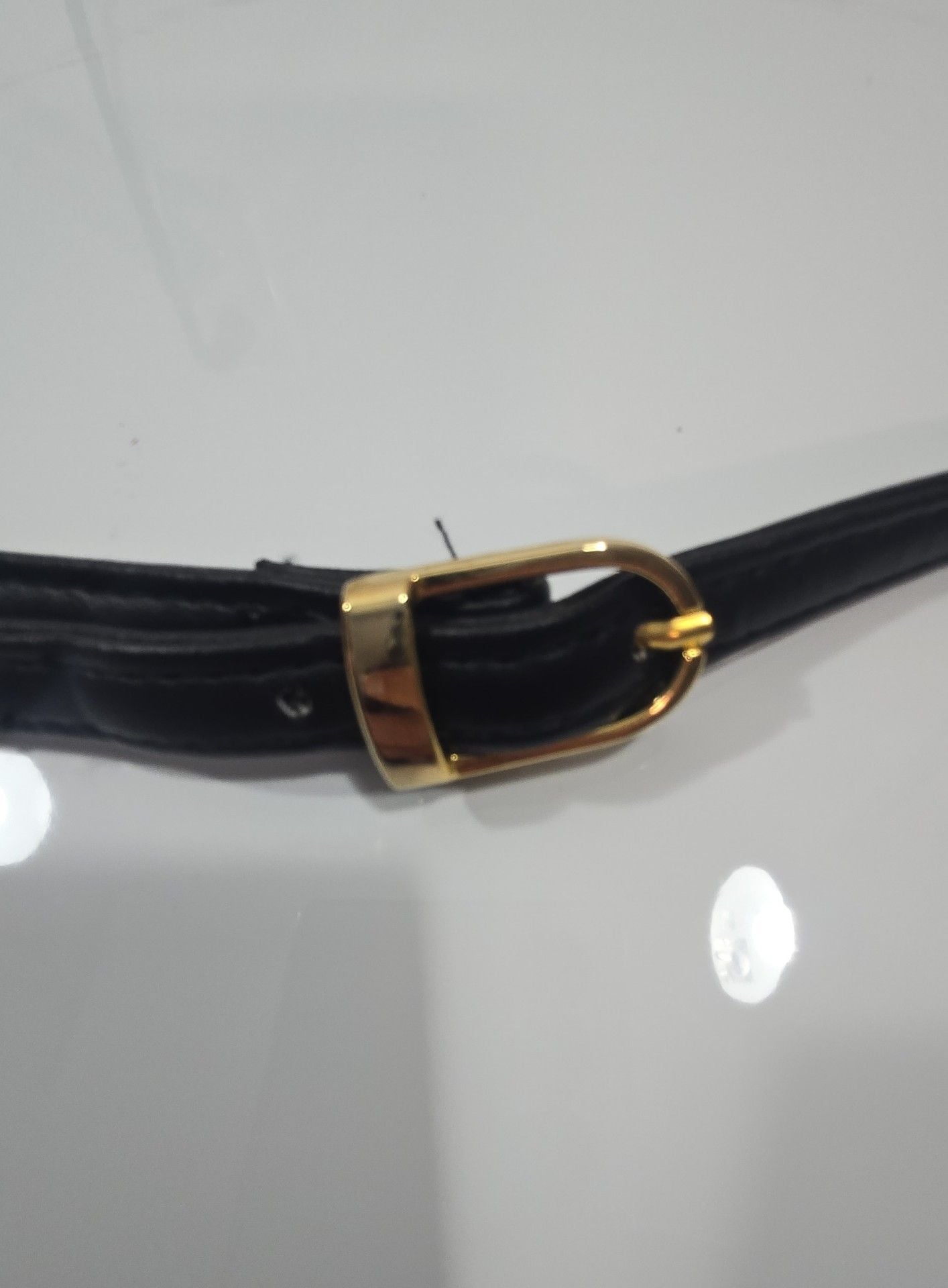 Diamicci Black Leather Crossbody Bag Gold Hardware 12