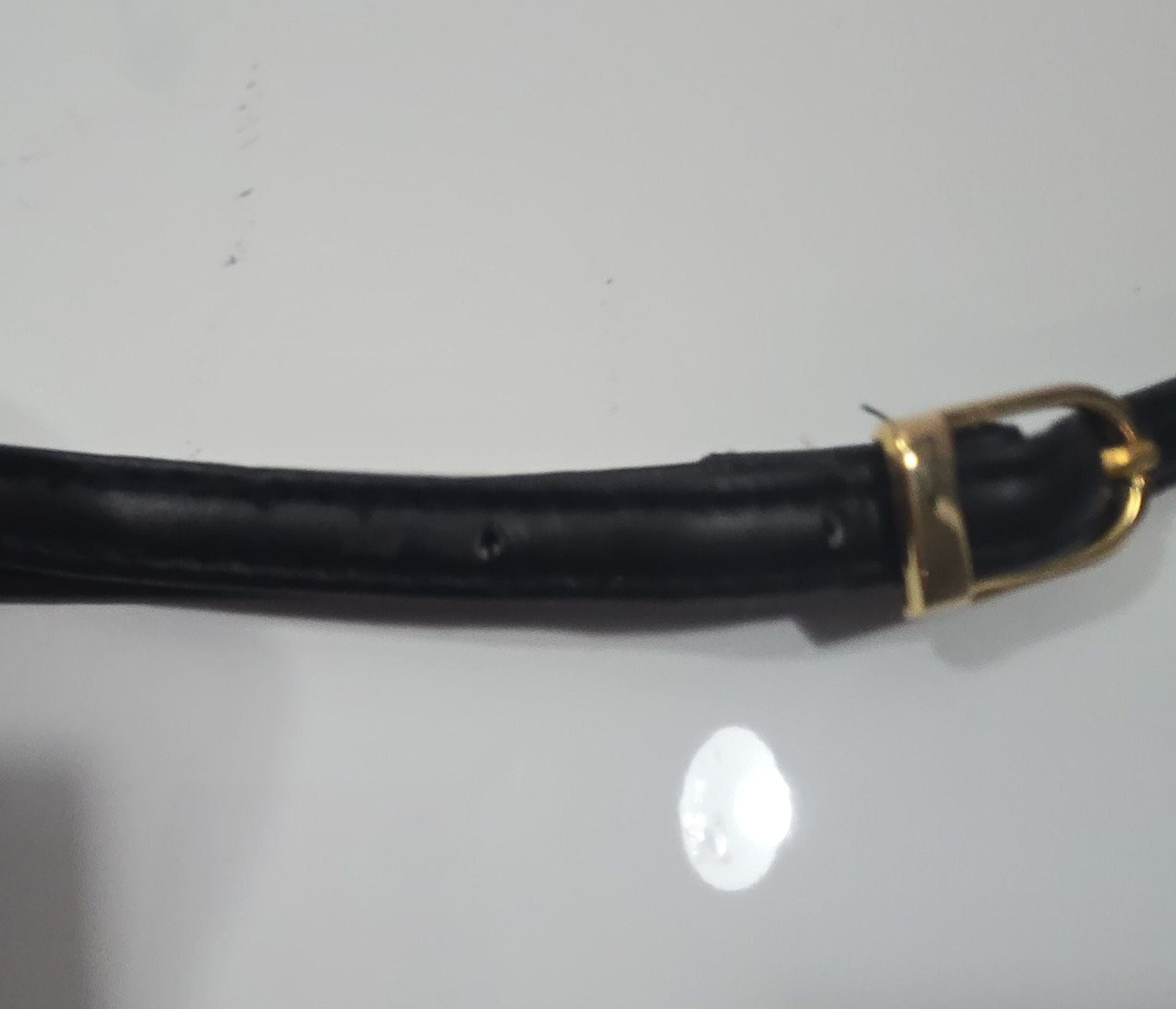 Diamicci Black Leather Crossbody Bag Gold Hardware 13