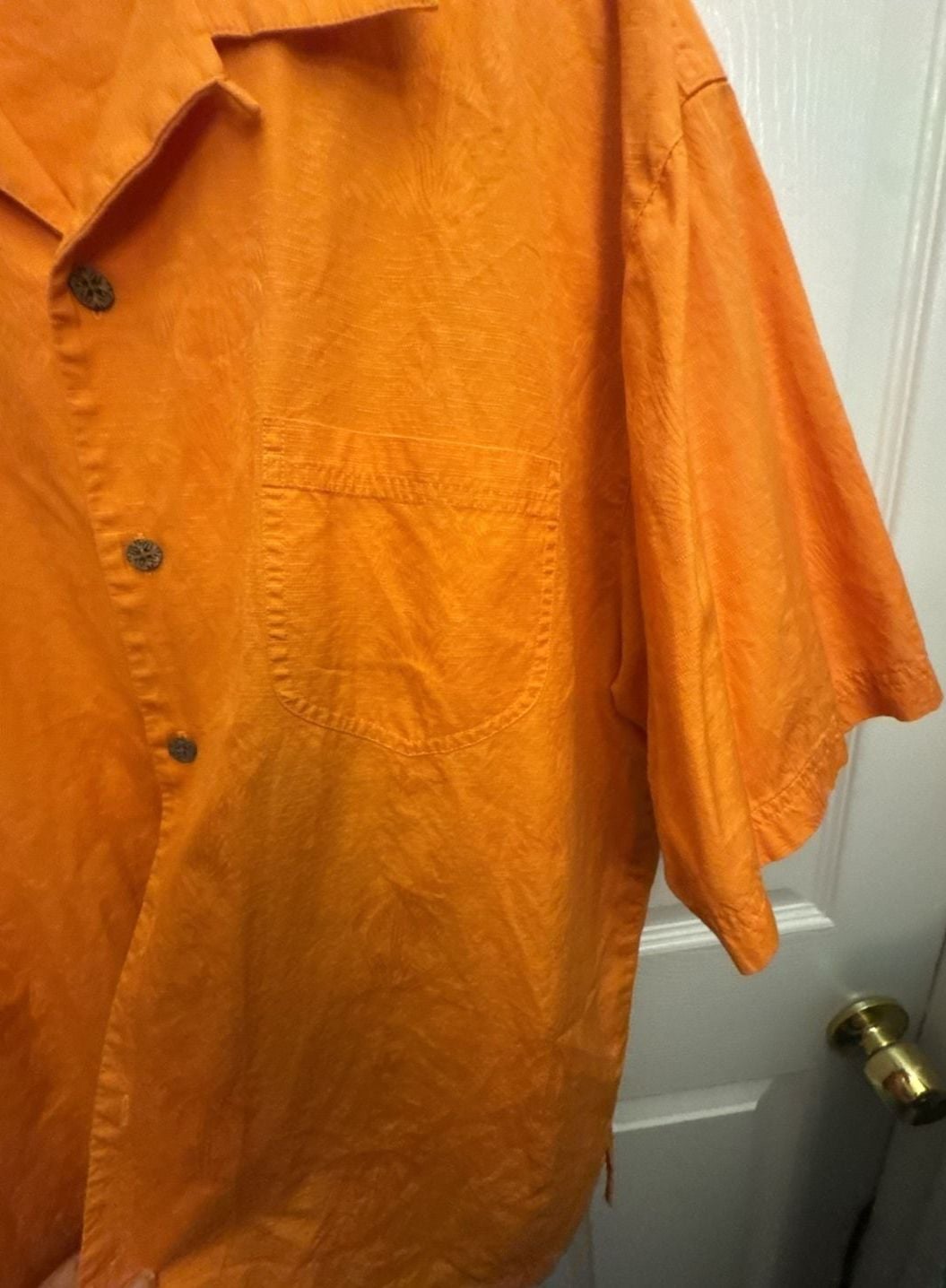 Tommy Bahama Button Down Shirt Size L Orange Cotton 5