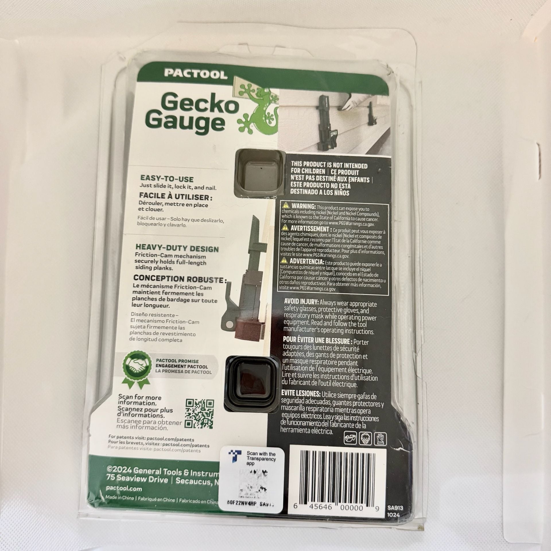 Pactool Gecko Gauge Siding Tool SA913 Pair. Universal: 5/16"–5/8" for Hardie & LP Siding 10