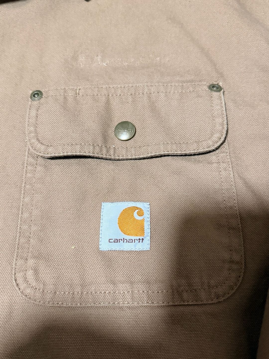 Carhartt Weathered Canvas Shirt Jac Size 2XL Regular Brown Plaid Lined 4