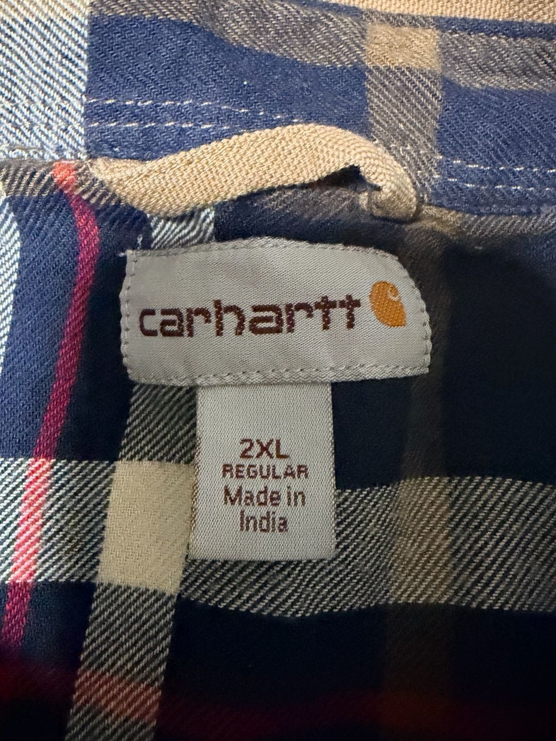 Carhartt Weathered Canvas Shirt Jac Size 2XL Regular Brown Plaid Lined 5