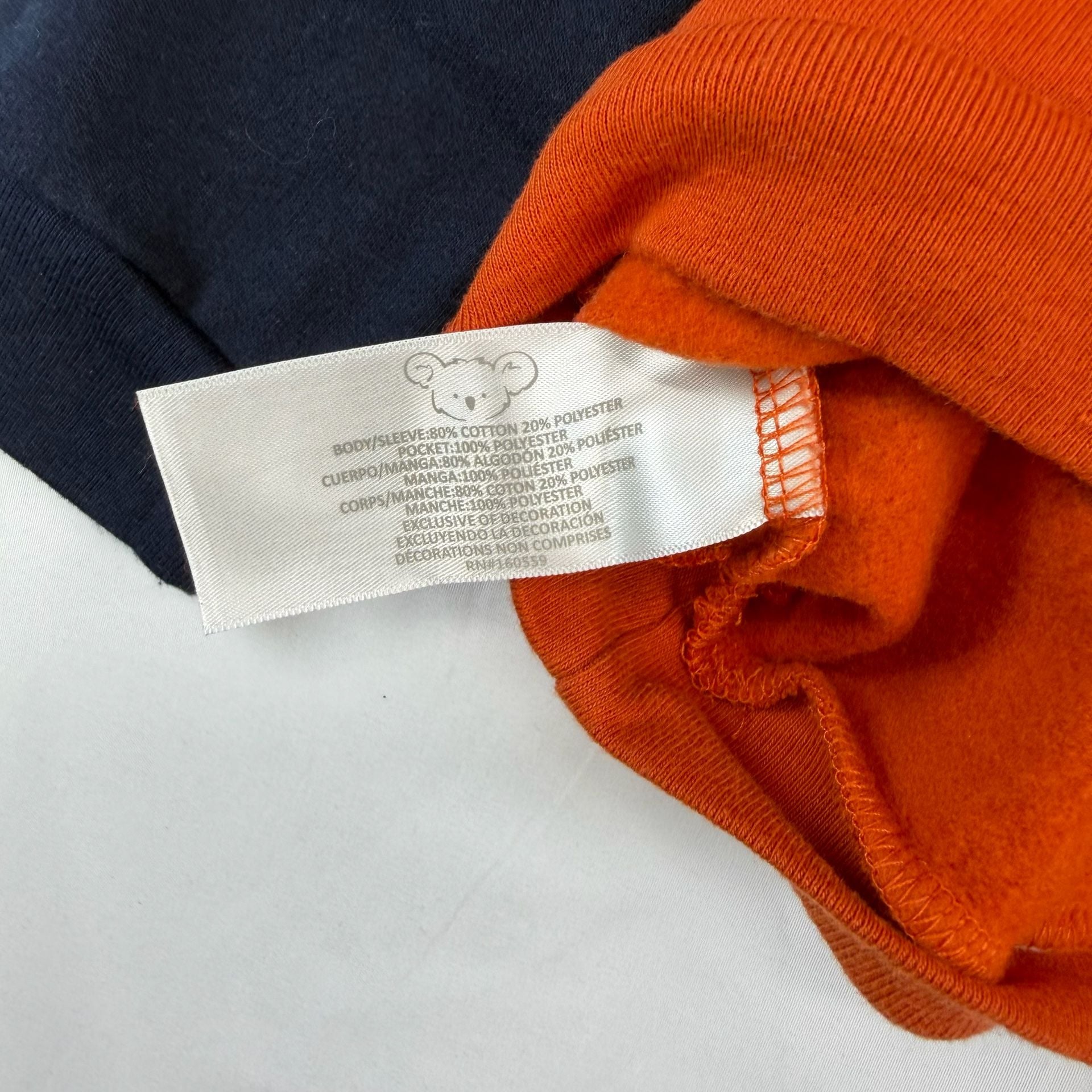 Koala Kids Sweatshirt Size 4T Orange Blue Raglan Pullover 4