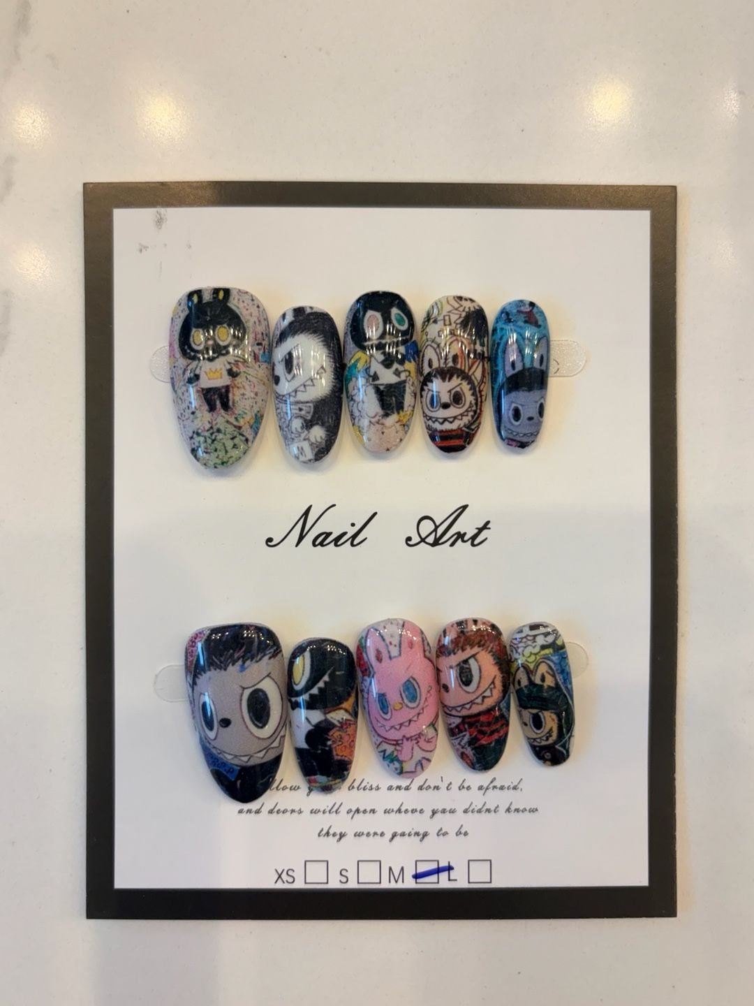 Labubu Press On Nails Size L Nail Art 1