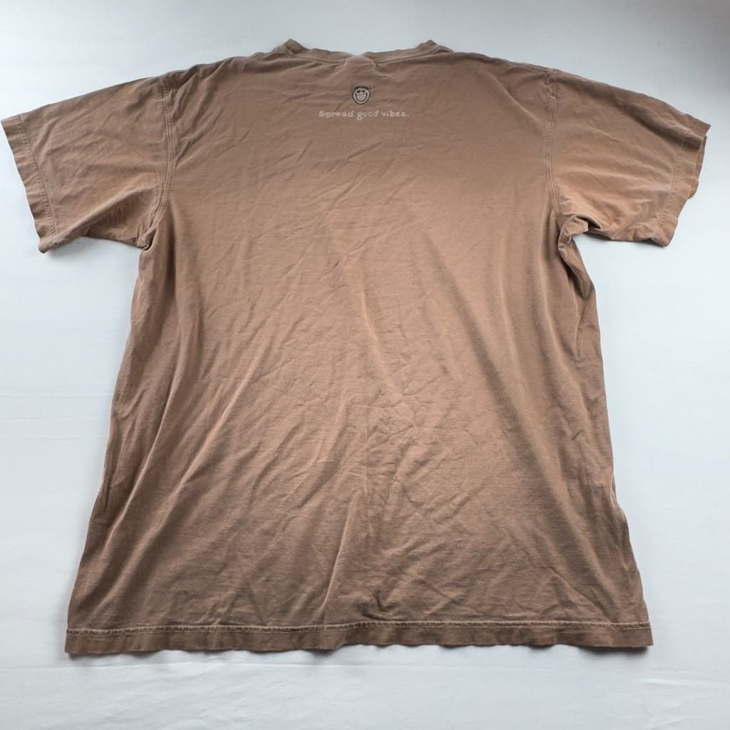 Life Is Good T-Shirt Size XL Brown Short Sleeve Crusher Tee 7