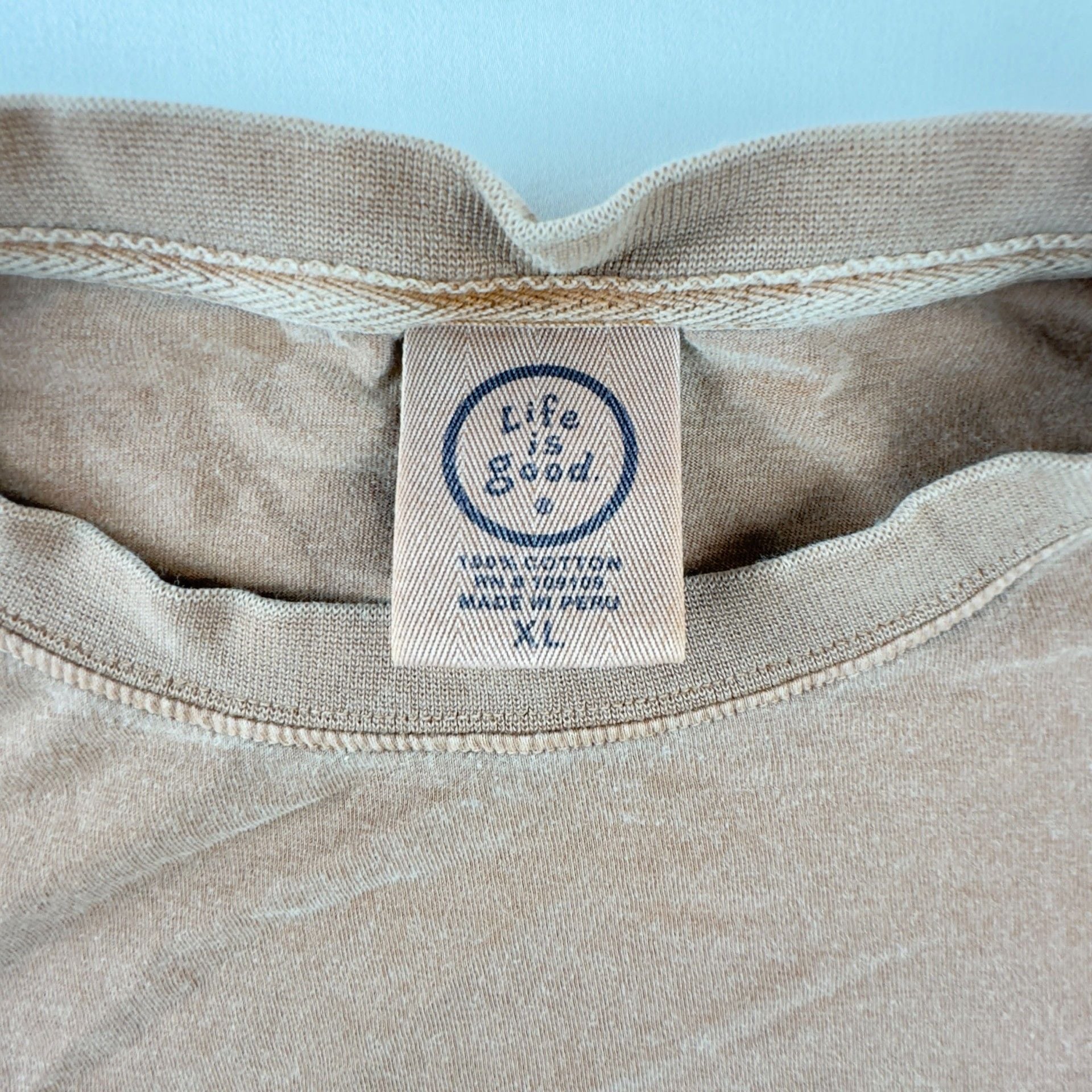 Life Is Good T-Shirt Size XL Brown Short Sleeve Crusher Tee 3