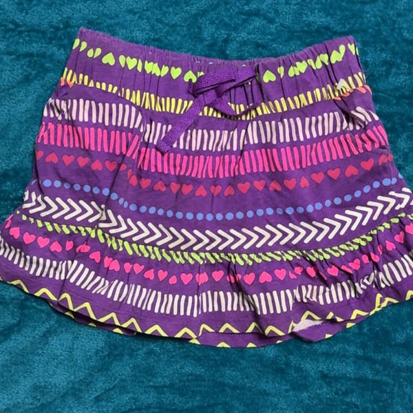 Circo Skirt Size 6/6X Purple Patterned Hearts