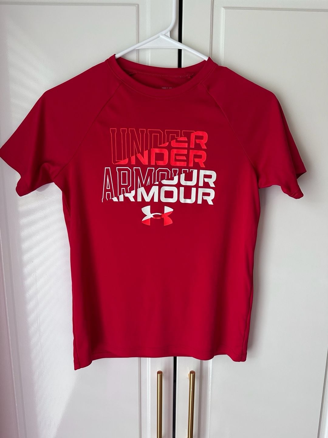 Under Armour Wordmark Short-Sleeve T-Shirt Youth Medium Red 2