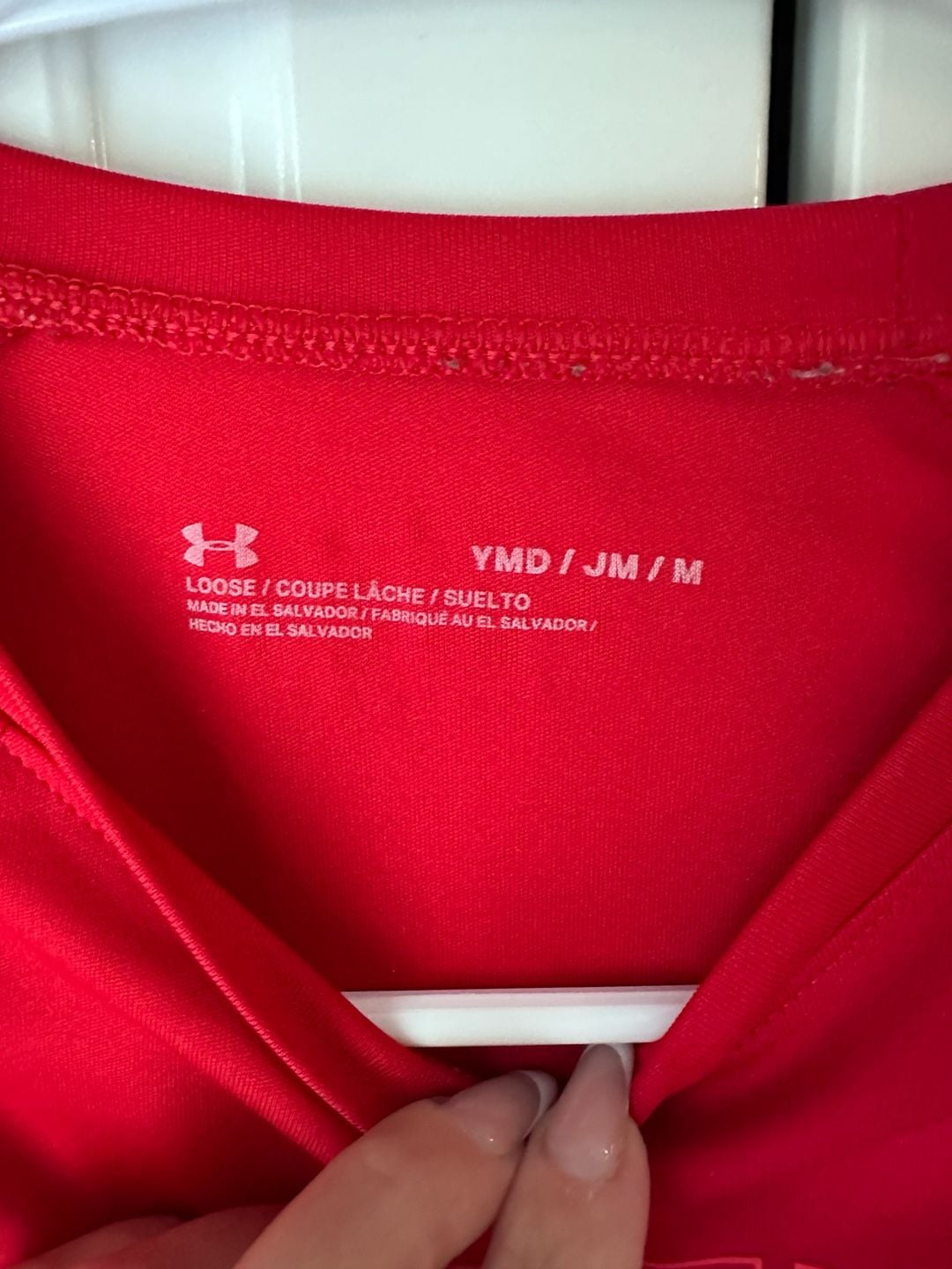 Under Armour Wordmark Short-Sleeve T-Shirt Youth Medium Red 4