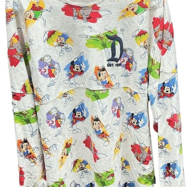 Spirit Jersey Disneyland Ink & Paint Size XL Long Sleeve Shirt