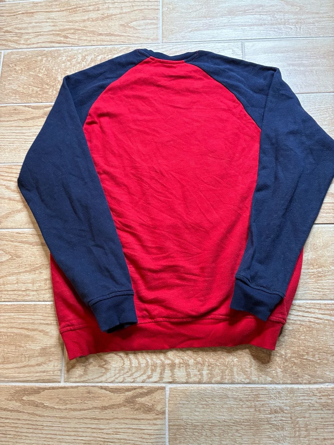 Adidas Trefoil Sweatshirt Size M Red Blue Raglan Vintage 4