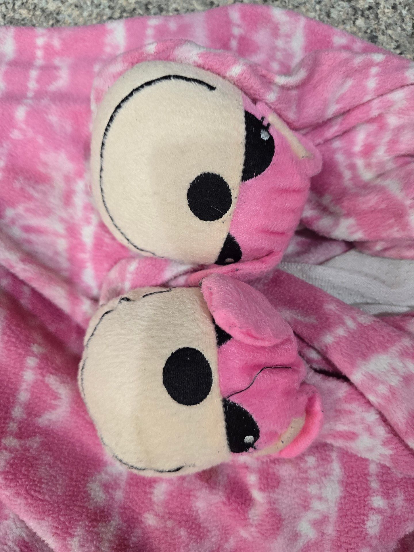 Pink Fleece One Piece Pajama Funky Monkey Womans Adult 2XL 4