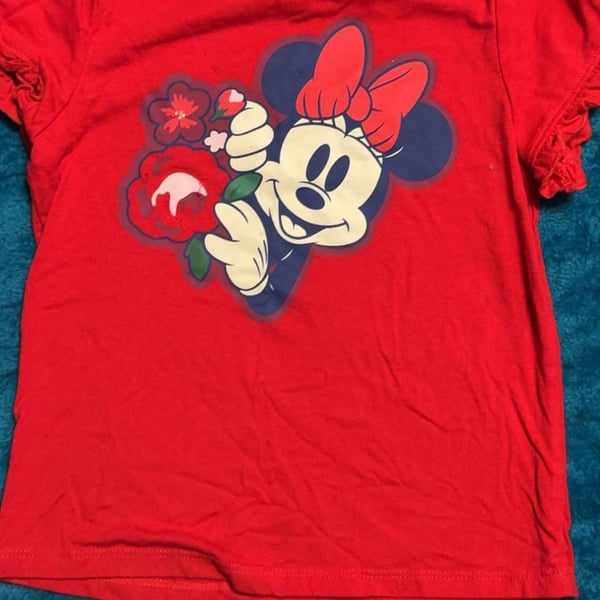 Disney Minnie Mouse T-Shirt Size 5 Red Graphic
