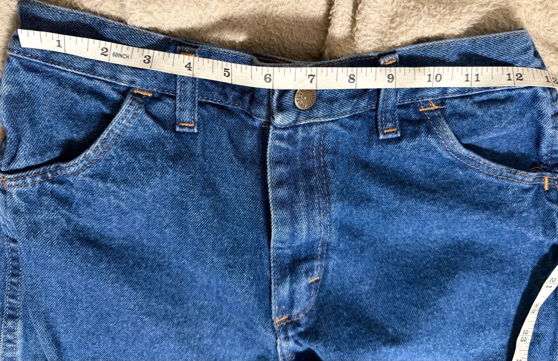 Rustler Jeans Size 14 Husky Blue Denim Straight Leg 9