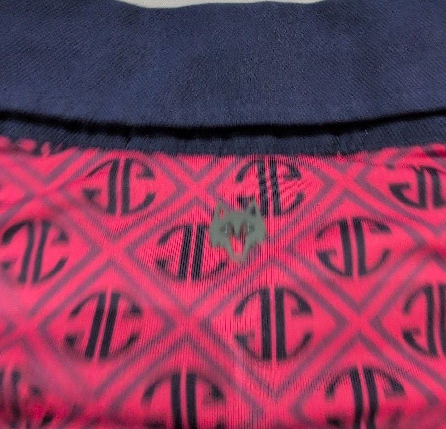 Greyson West Flag Golf Polo Size L Red Blue Monogram Print Short Sleeve #Golf
 8