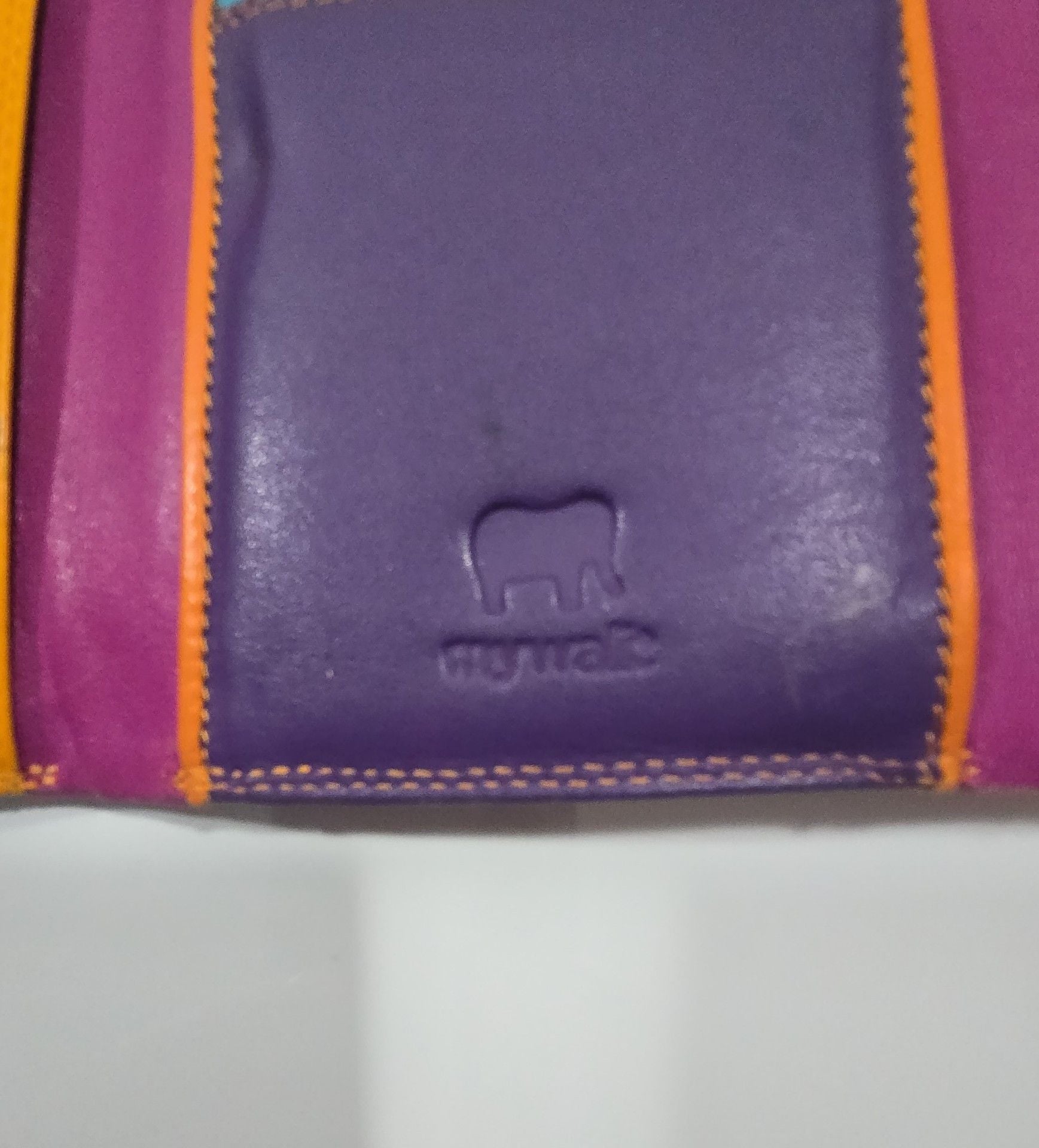 Mywalit Multi Color Leather Trifold Wallet 4