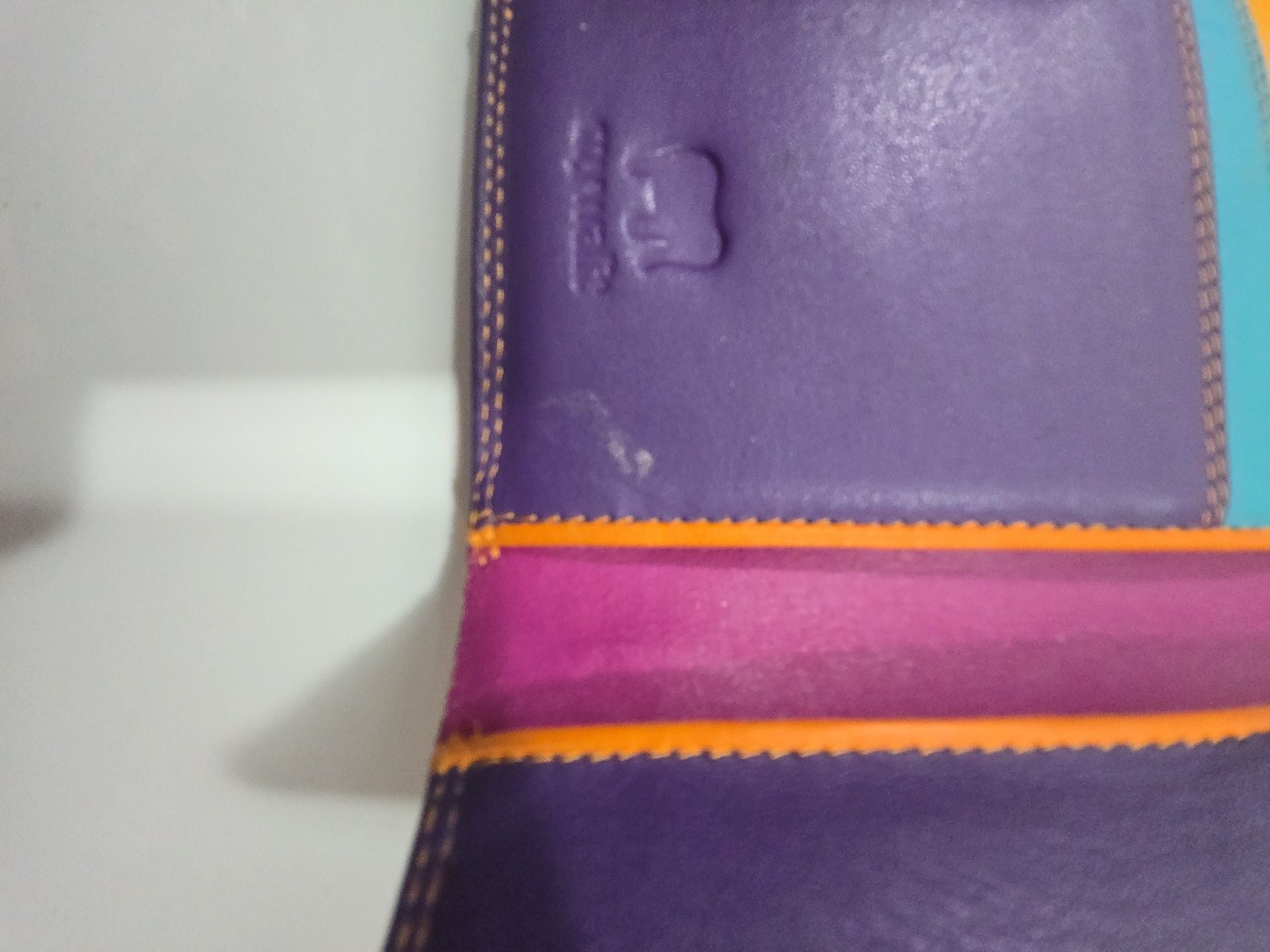 Mywalit Multi Color Leather Trifold Wallet 8