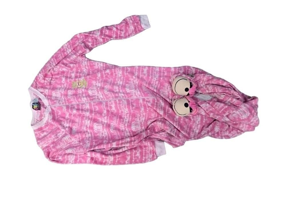 Pink Fleece One Piece Pajama Funky Monkey Womans Adult 2XL 1