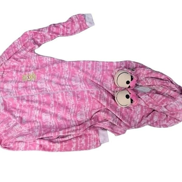  Pink Fleece One Piece Pajama Funky Monkey Womans Adult 2XL