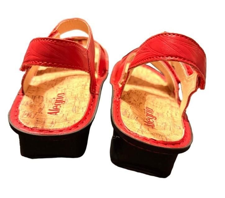 Alegria Red Sandals Wedge Shoes 7